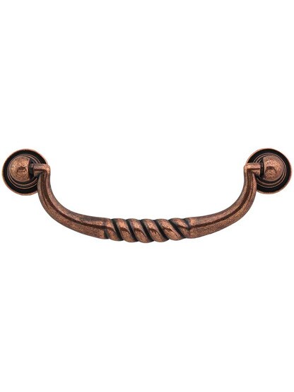 Eton Cabinet Pull - 3 3/4 inch Center-to-Center in Old English Copper.